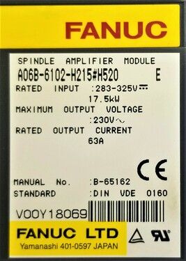 A06B-6102-H215#H520 | FANUC Spindle Amplifiers